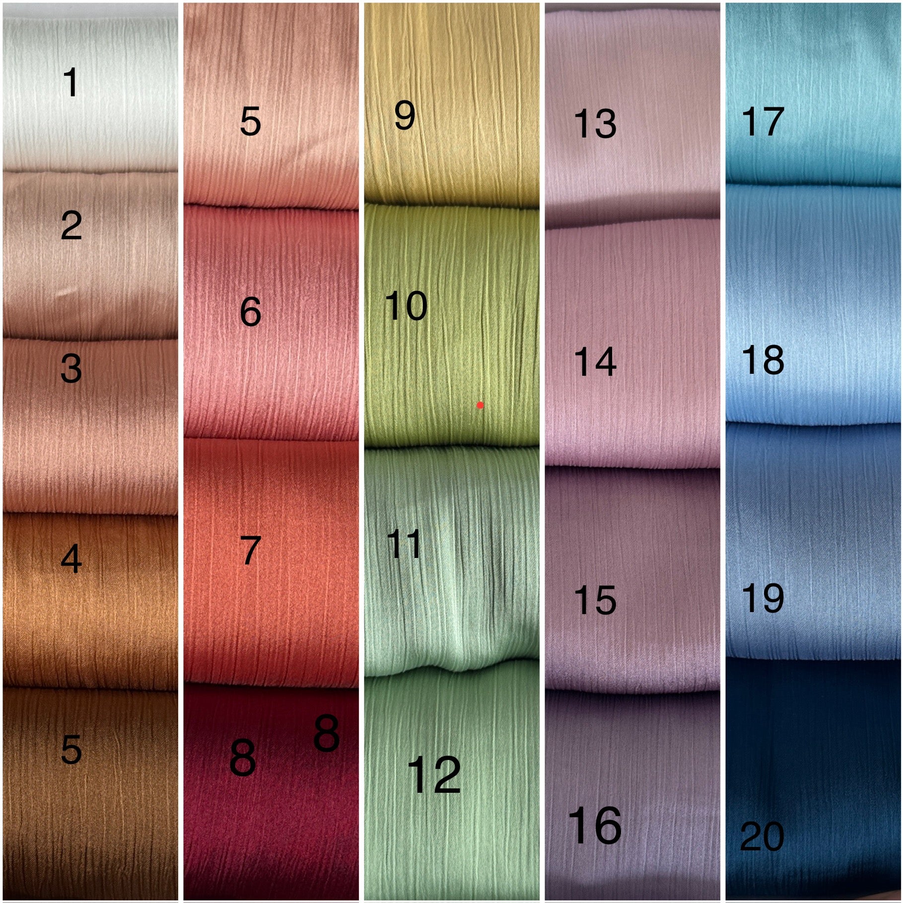 CRINKLE SATIN (x5)